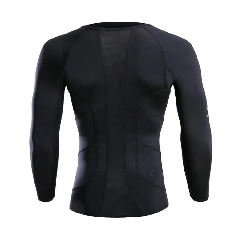 

Fall Winter EXP Male compression Tight Gym Long sleeve T-shirt marathon runners training Workout Stretch Trousers Wicking