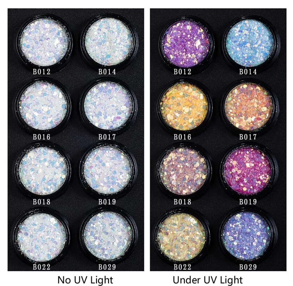 

UV Color Change Mica Powder Sunlight Reactive Sequain Glitter Resin Jewelry DIY