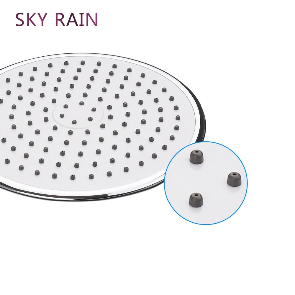 SKY RAIN ванная комната Регулируемая 9 дюймовая ABS пластиковая полированная готовая настенная дождевая круглая душевая головка