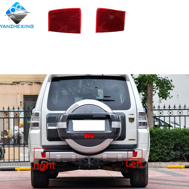 

2Pcs Tail Rear Bumper Reflector Fog lamps 8355A050 8355A049 For Mitsubishi Pajero V97 V98 2007-2015