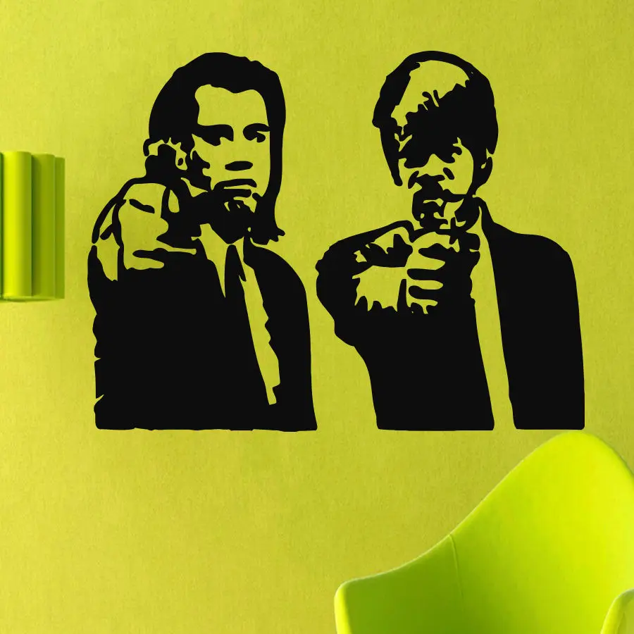 Mens Wall Decals Shooting Gun Decal Ganster Film Vinyl