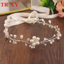 TRiXY H29 Быстрая Свадебные аксессуары для волос ручной работы с жемчугом и бисером блестящие стразы свадебные аксессуары для свадьбы мечты