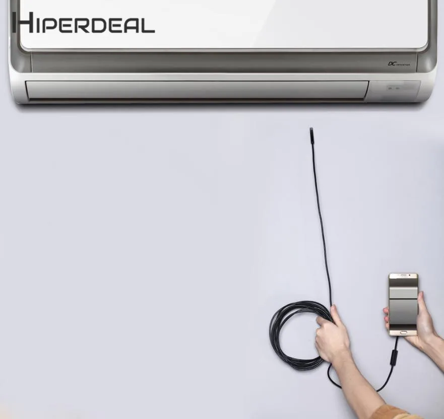 HIPERDEAL Новый Android USB / TYPE C эндоскоп осмотр 5 мм камера 8 светодиодный IP67