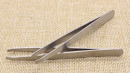 Beauty beauty makeup tools Stainless steel clip bevel font b tweezers b font brows Pull out