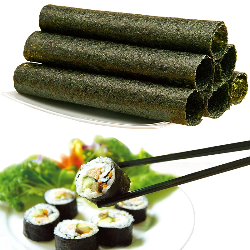 50-100PCS Nori Sushi Seaweed Dried Laver Seaweed Nori for Sushi Set Wholesale High Quality Seaweed Nori Sushi