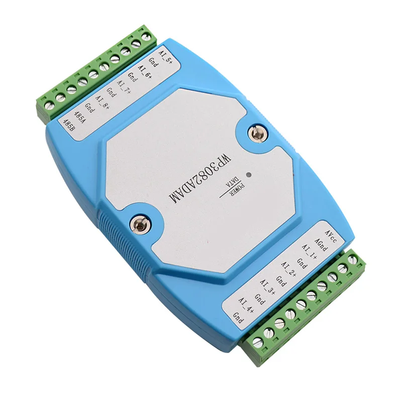 8 каналы аналоговый вход и выходной модуль 0-20MA/4-20MA 12 бит AD сбора чип RS485 MODBUS протокол связи RS48