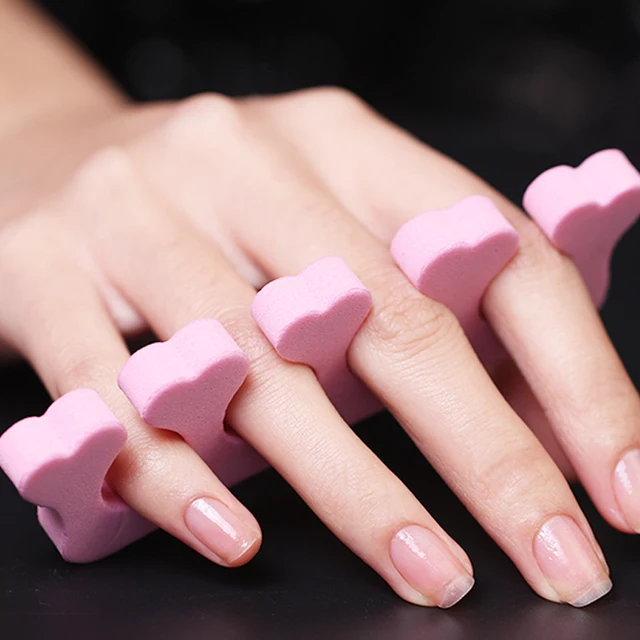 2pcs 1 Pairs Pink Nail Art Toes Separators Fingers Foots Sponge Soft 2pcs 1 Pairs Pink Nail Art Toes Separators Fingers Foots Sponge Soft Gel Uv Beauty Tools