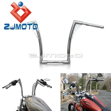 Пользовательские хромированные 1" Rise Handlebar Ape вешалки Fat 1-1/4" Bars Rise руль для Harley Кафе Racer Bobber Chopper