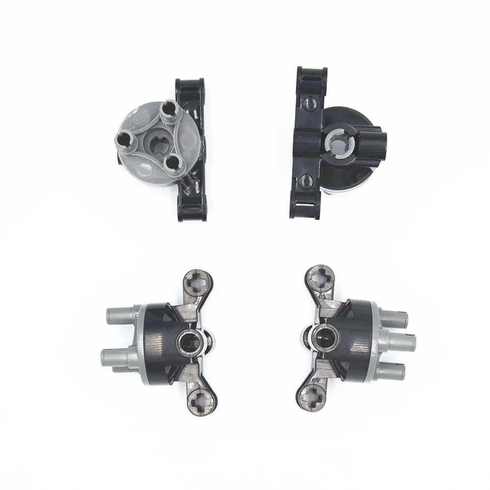 

MOC Technic Building Blocks 4 pcs WHEEL BEARING BACK W/ CROSS HOLE & 3 SNAP GEARBLOK compatible with lego for kids boys toy