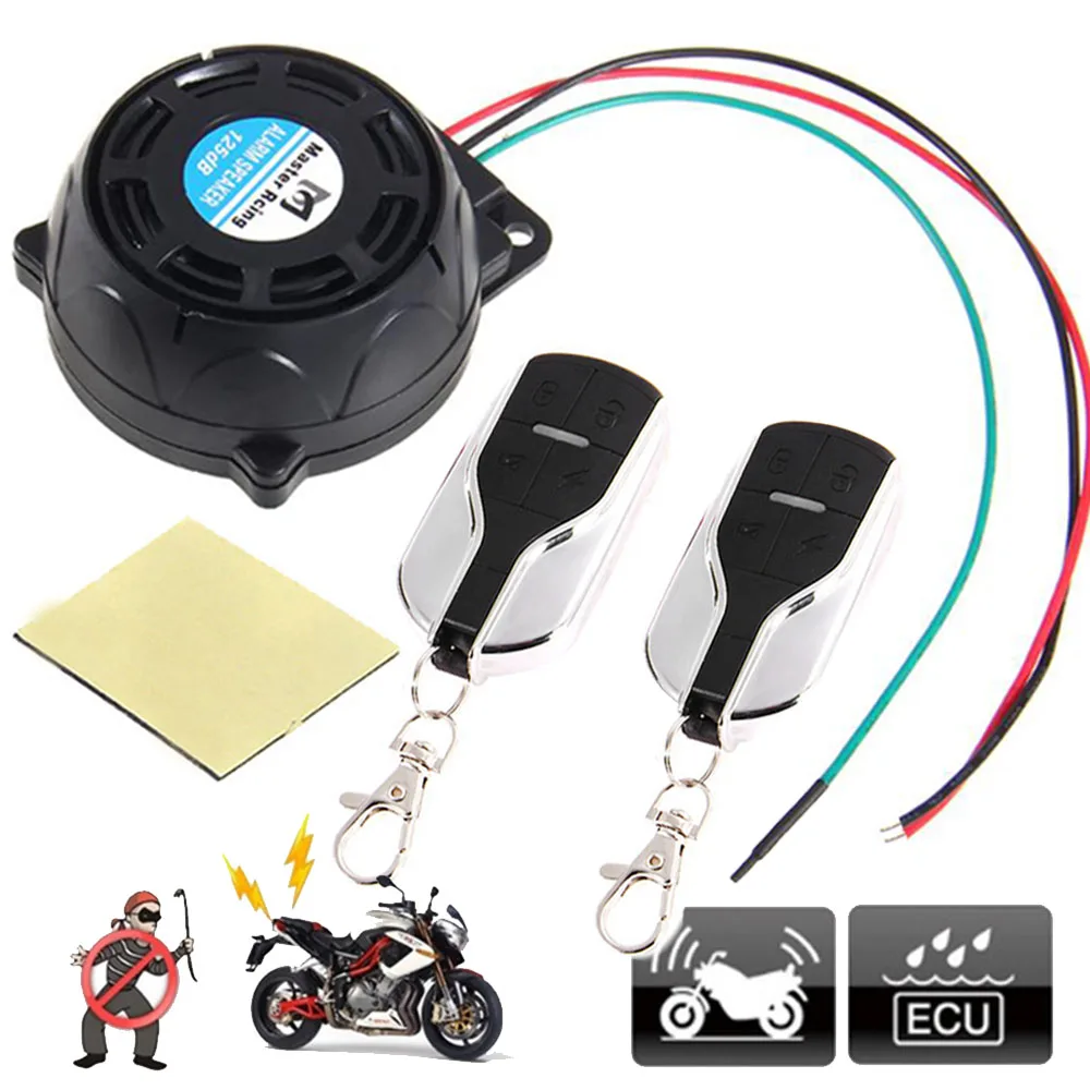 Master Racing Motorcycle Anti theft Security Alarm System Warning Lock