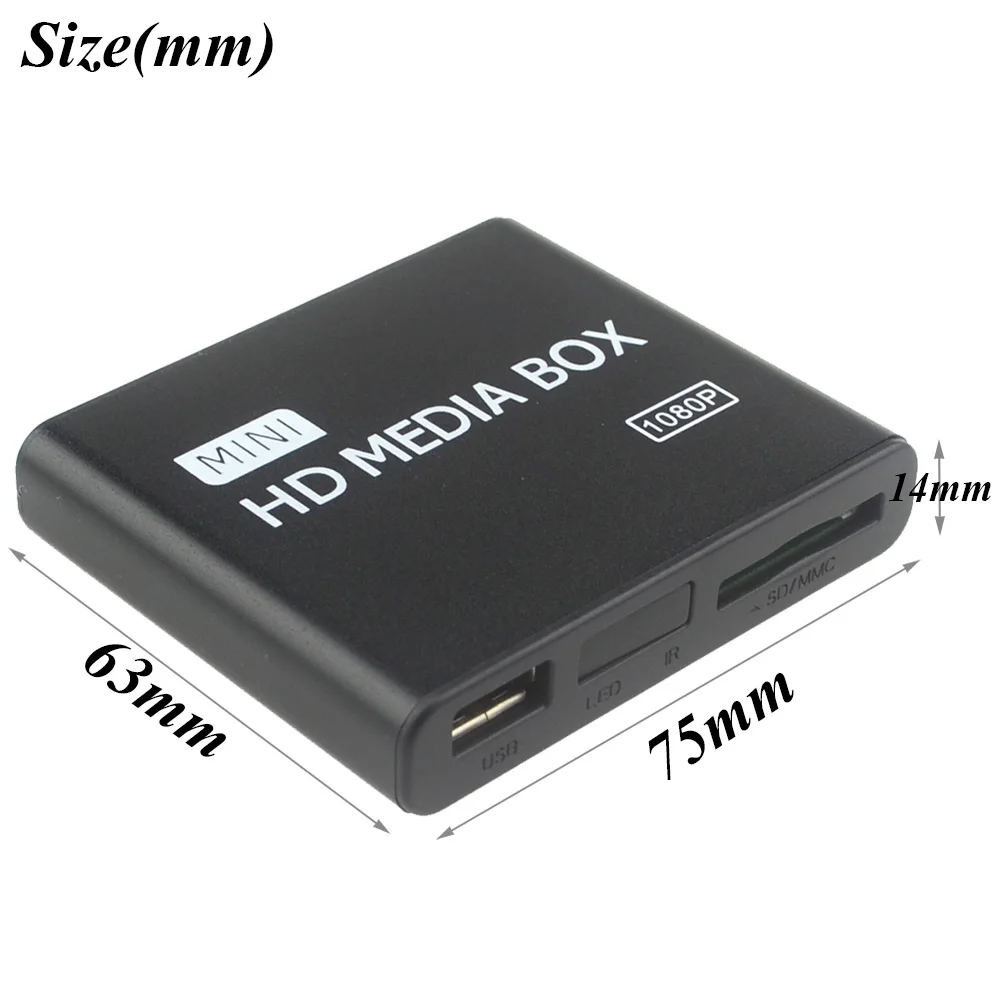 Бренд NewMini Full HD 1080p USB внешний HDD плеер с SD MMC кардридер хост поддержка MKV HDMI HDD медиаплеер 12002163