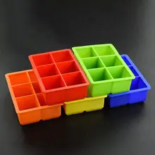 6 полости льда Куб лоток силиконовая форма для льда с крышкой