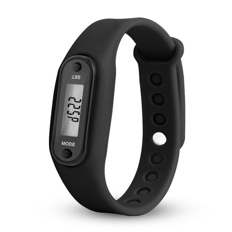 Цифровой ЖК дисплей силиконовые браслет-шагомер Run Шаг прогулки Счетчик калорий наручные для женщин и мужчин спорт фитнес часы браслет