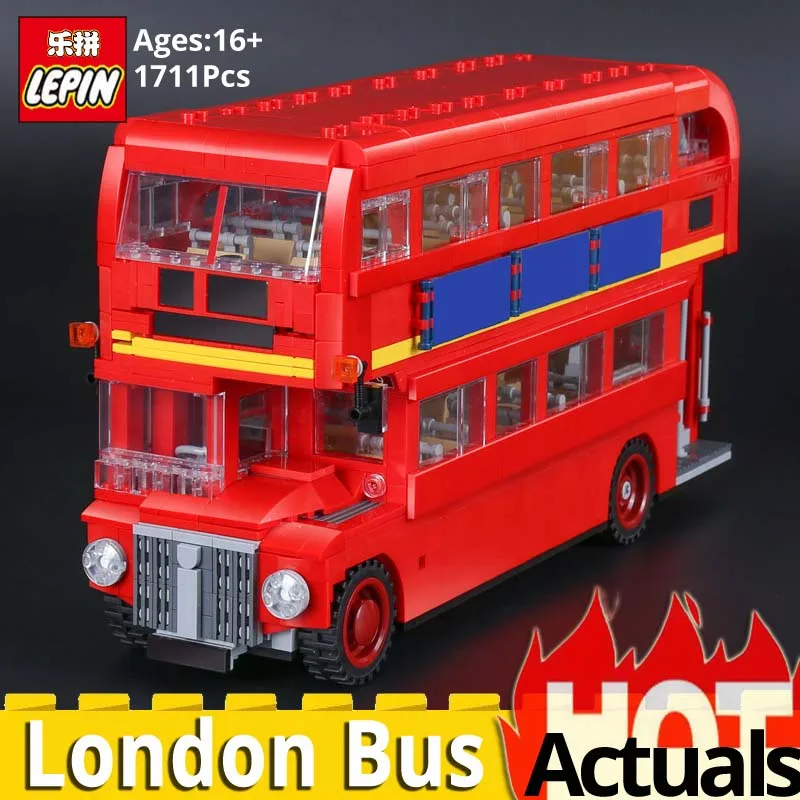 

DHL Lepin Technic 21045 Genuine The London Bus Model 10258 Set 1711Pcs Building Blocks Bricks Educational Toys for Children Gift