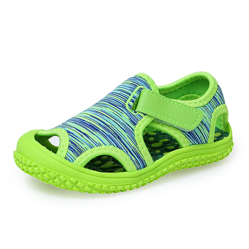 Летние детские сандалии г. Новая пляжная обувь с мягкой подошвой для мальчиков детская обувь для малышей нескользящая обувь