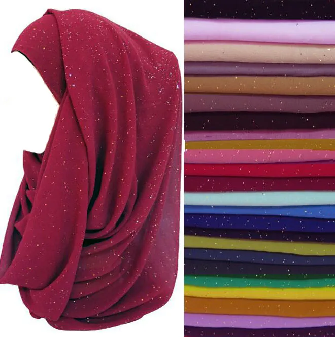 

glittery scarf wrap bubble chiffon 180*72cm shimmer bling scarf hijab shawl fashionable 15 colors 30pcs/lot