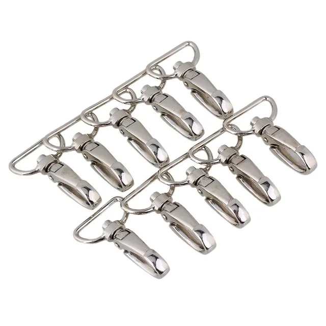 

25mm Silver D-shape Swivel Zinc Alloy Lobster Swivel Clasp Trigger Snap Hook for Purse Bag Straps Pack of 10