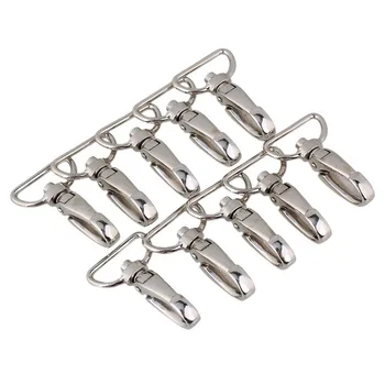 

25mm Silver D-shape Swivel Zinc Alloy Lobster Swivel Clasp Trigger Snap Hook for Purse Bag Straps Pack of 10