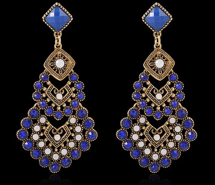 Popular Rhinestone Chandelier-Buy Cheap Rhinestone Chandelier Lots 2015 New Antique Gold Plated Vintage Rhinestone Chandelier Statement Women Fashion Big Long Dangle Indian Earrings - Popular Rhinestone Chandelier-Buy Cheap Rhinestone Chandelier Lots