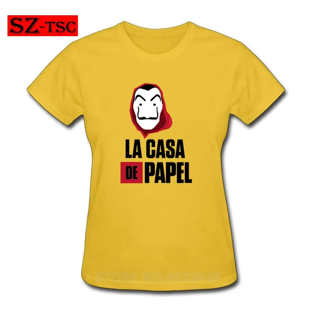 

Funny Design La Casa De Papel Bella Ciao T Shirts Money Heist Tees TV Series Tshirt Women Short Sleeve House of Paper T-Shirt