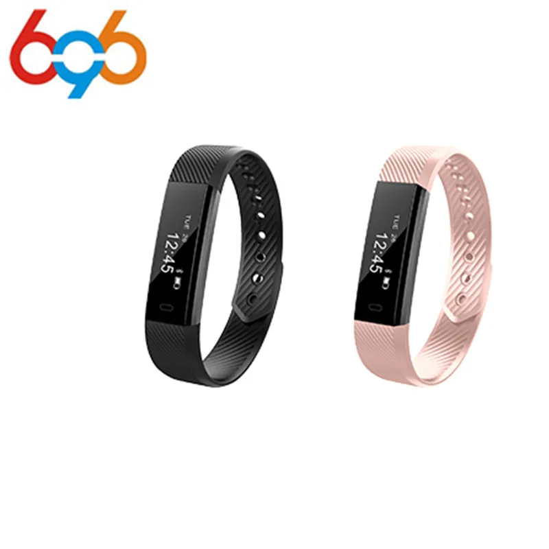 ID115 Smart Bracelet Fitness Tracker Step Counter Activity Monitor Band Alarm Clock Vibration