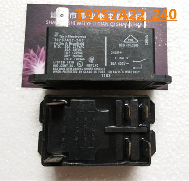 T92S7A22 240 T92S7A22 24 T92S7A22 120 375 P 3PDT EN60947 4 Power Relay