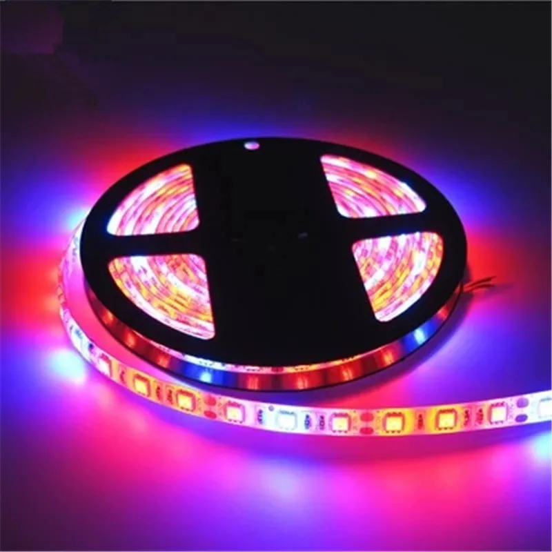 

5M/lot LED Grow Lights DC12V Growing LED Strip Tape Light 5050 IP65 IP20 LED Plant Growth Lamps for Greenhouse Hydroponic plant
