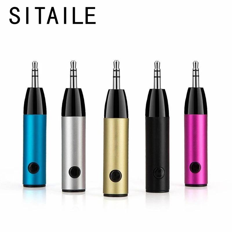 

SITAILE Mini Wireless Bluetooth Car Kit Handsfree 3.5mm Jack Bluetooth Audio Receiver Adapter AUX with Mic for Speaker Headphone