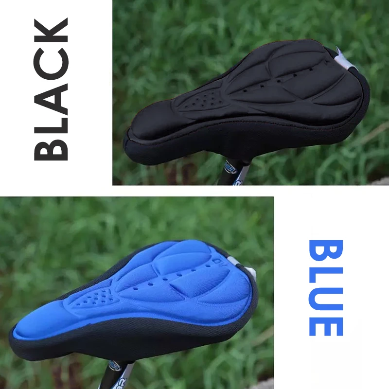 Black Cycling Bicycle Bike 3D Sponge Pad Seat Saddle Cover Soft Cushion By Air
