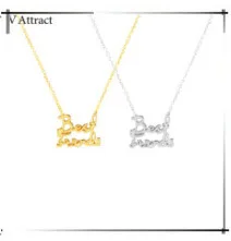 V Attract Wedding Bride Jewelry CZ Zirconite Geometric Pendant Necklace Vintage Simple LOVE Long Bar Choker Necklace