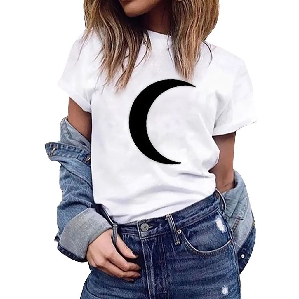 

Women's Plus Size Summer Casual Round Neck Top T-Shirt Women's Harajuku Shirt aesthetic streetwear tee shirt femme #p