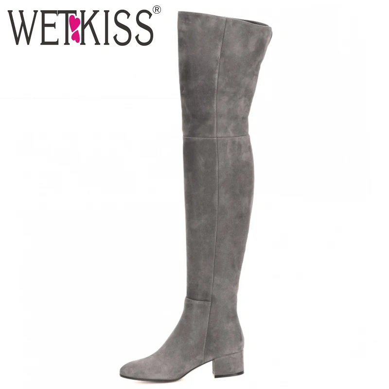 WETKISS New Arrive Superstar Over Knee Boots Women Fashion Winter Boots Woman Shoes Autumn Zip Thick Heel Thigh High Boot Female WETKISS New Arrive Superstar Over Knee Boots Women Fashion Winter Boots Woman Shoes Autumn Zip Thick Heel Thigh High Boot Female