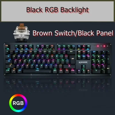 KANANIC 104 ключ RGB подсветка USB Проводная эргономичная Механическая игровая клавиатура плавающие клавиши, пластина из алюминиевого сплава - Цвет: Серебристый