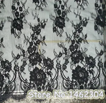 

3 Yards/PCS, New african swiss voile lace Black/White,DIY Chantilly Accessories High Quality, Wedding Lace Material