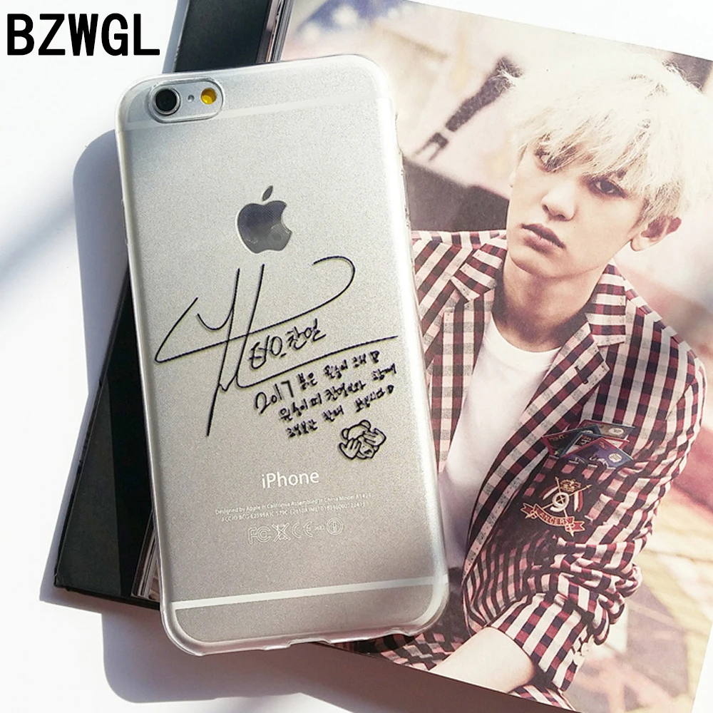 BZWGL бренд EXO Chanyeol фирменный чехол для телефона iPhone 5S 6 7 8 Plus tpu прозрачный мягкий