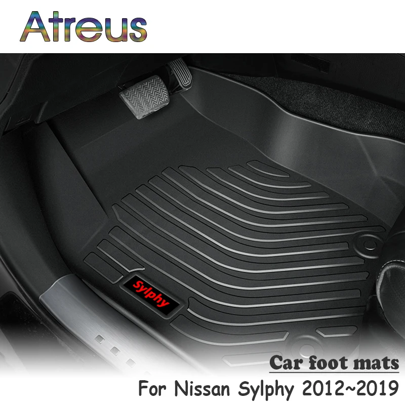 

Atreus NEW 1Set TPE Car Floor Foot Mat For Nissan Sylphy 2012 2013 2014 2015 2016 2017 2018 2019 Waterproof Carpet Accessories