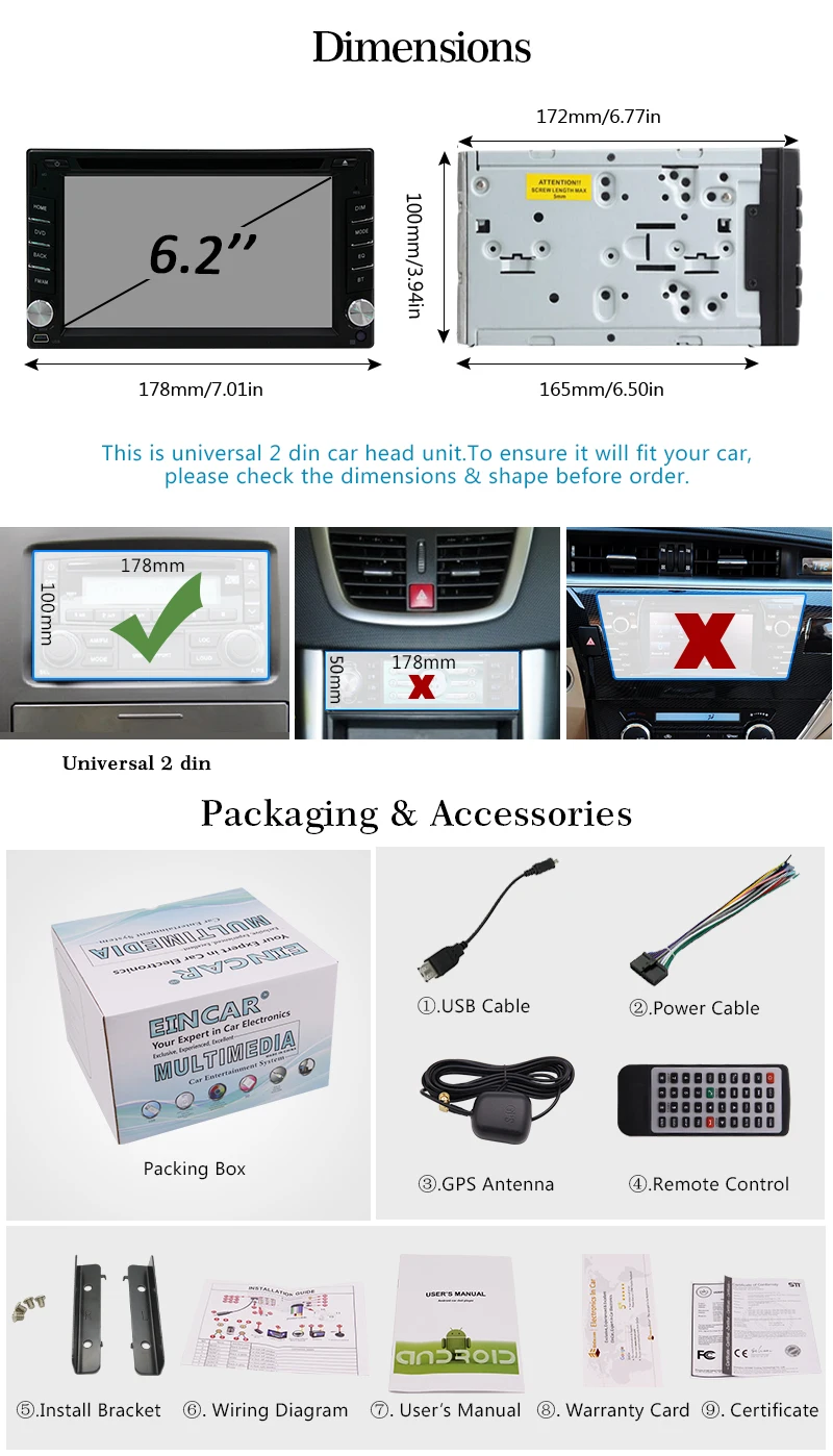 Best Double din Quad Core 6.2