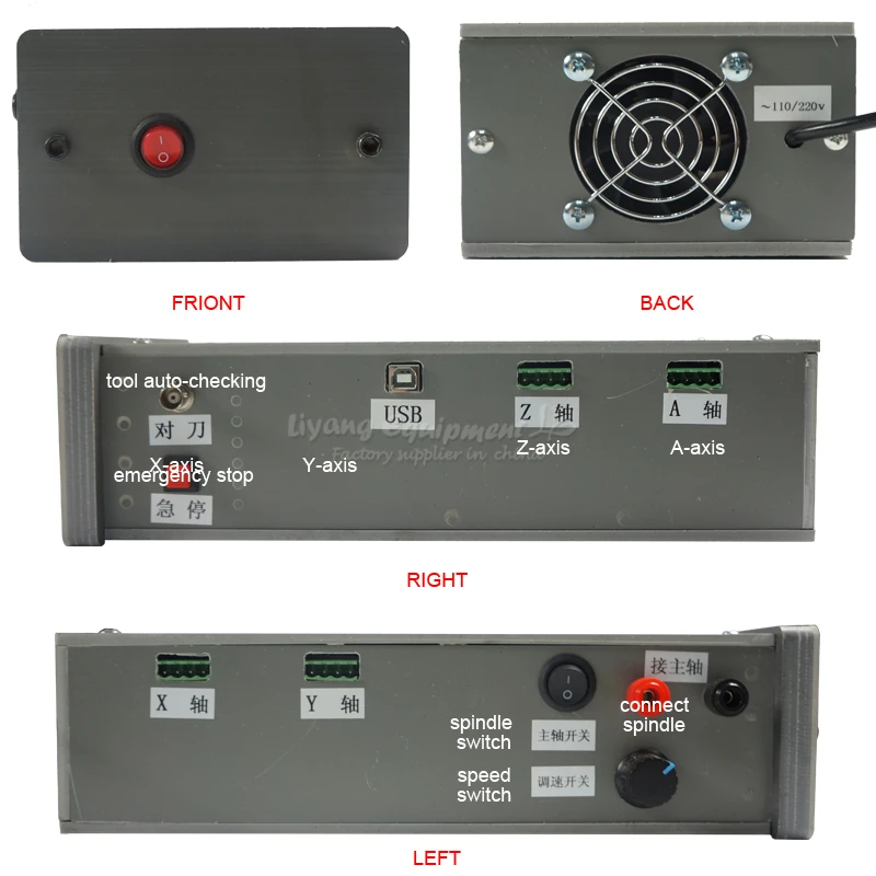 4 оси поделки мини-фрезерный станок 300 W ЧПУ 3040 USB порт ER11 для дерева стекло, резьба