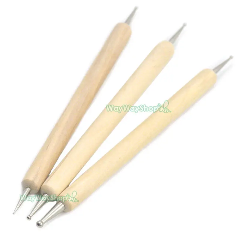 2 Sets Leather Craftool Pro Modeling Spoon Balls Styluses Embossing