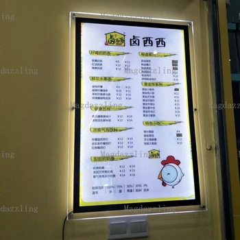 

SLIM ACRYLIC FRAME LED ILLUMINATED ADVERTISING LIGHT BOXES,CRYSTAL FRAME LED LIGHT BOX.