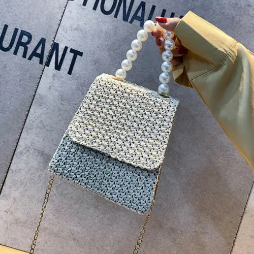 Summer Round Beach Women Straw Shoulder Bag Handbag Shopper Tote Crochet Satchel Women Handbags Bag Lady Crossbody