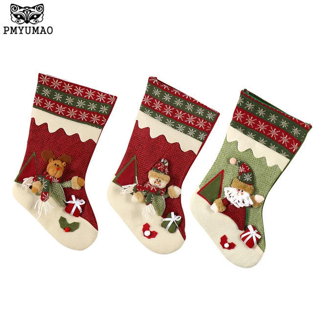 pmyumao christmas socks gift bag santa claus snowman elk style xmas decoration big christmas stocking for - Big Christmas Stockings pmyumao christmas socks gift bag santa claus snowman elk style xmas decoration big christmas stocking for - Big Christmas Stockings