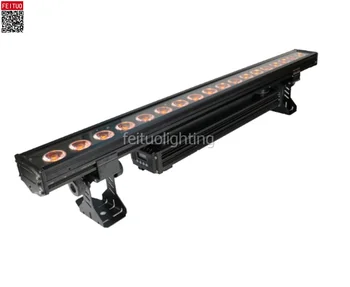 

4 with fly case/lot battery powered led mini light bar 18x18w rgbwa uv 6 in 1 outdoor wall washer led wireless dmx with fly case