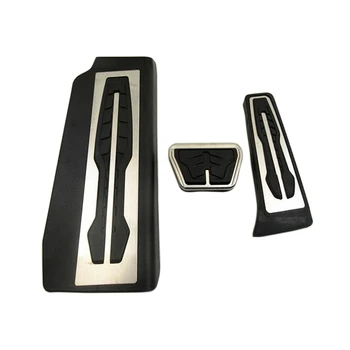 

Styling!3pcs Gas Fuel Brake Footrest Pedal Plate Pad For BMW 7 Series 730d 730Li 740Le 750Li 2016 2017 AT Car Accessories