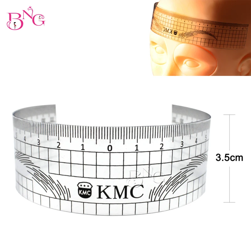 2pcs plastic stencils11cm eyebrow ruler tattoo radian