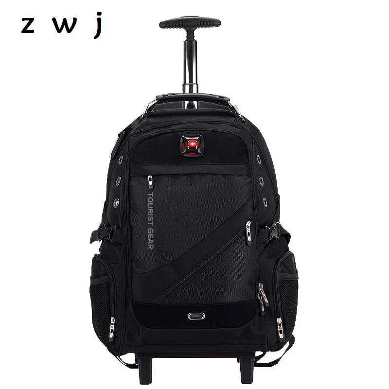 Hot Sale Backpack Black Men Trolley Travel Bag Carry on Travel Rolling luggage Check in Travel ...