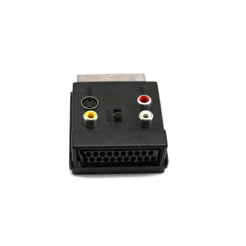 21PIN SCART Мужской на 3RCA Женский S video Аудио Видео адаптер штекер к RCA гнездо конвертер