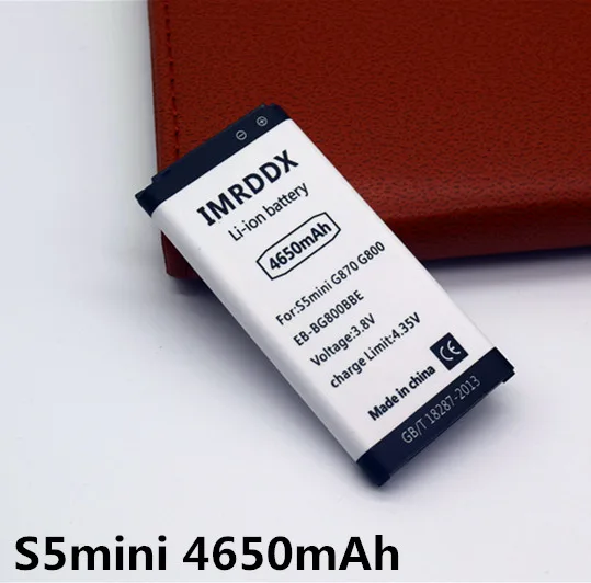 Imrddx для Samsung Galaxy SV мини S5 Батарея S5mini 4650 мАч EB BG800BBE G870 SM G800F G800H BG800CBE