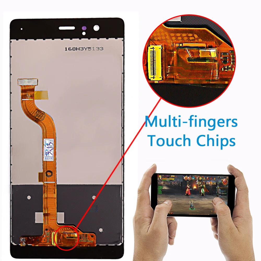 Huawei P9 5,2 дюймов ЖК-дисплей huawei P9 EVA-L09 EVA-L19 дигитайзер Сенсорная стеклянная панель в сборе 1920*1080 с бесплатными инструментами