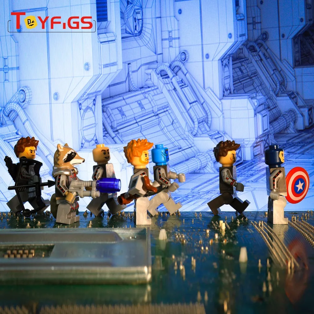 

Mini Building Blocks Compatible with Duplo Batman Venom Captain America Captain Marvel Gamora Action Figure DIY Children Gift